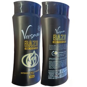 VERSMAN Bazu MEN 48H MOITURE LOTION Intense & Moisturizing VITAMIN E FAST ABSORBING NON-GREASY cf