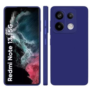 Soft Flexible Silicone Case for Xiaomi Redmi Note 13, Shockproof Anti-Scratch Slim TPU Protective Back Cover (Blue)