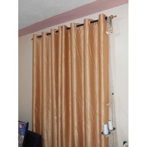 Curtains 2Pcs Beige 2M Each + FREE SHEER