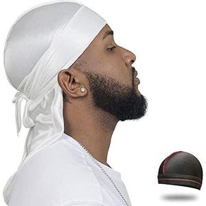 Silky Durag For Men Wave Cap Satin Dorag For Men Women 360 Wave