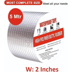 Water proof butyl tape,   Size 10cm by 5 m  Size 5cm by 5m
