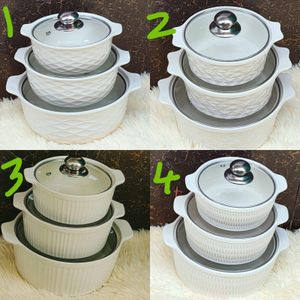 3PCS Ceramic Serving Bowl Set