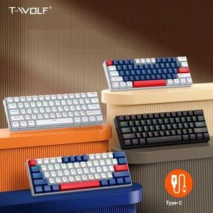 T60  Gaming mechanical keyboard 63 keys blue switch Backlit keyboard T-wolf