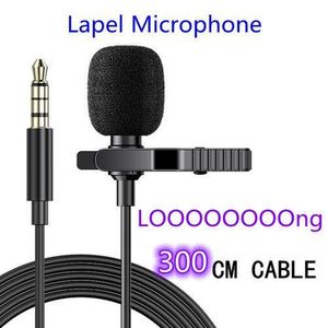 Lapel Microphone For Phone & PC,300CM Cable