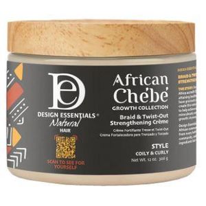 Design Essentials African Chebe Braid & Twist-Out Strengthening Crème 12OZ