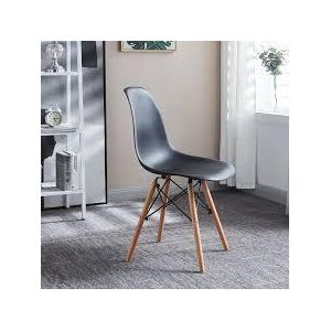 Grey Quality Eames Chairs/ Eames-style plastic dining chairs