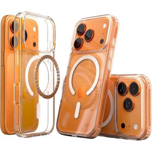 Clear Transparent MagSafe Silicone Case for iPhone 17 Pro – Shockproof, Anti-Yellow, Slim Protective Cover