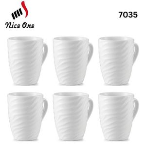 Nice One Set of 6pcs 440MLHigh Quality Porcelain Cups Tea Milk Coffee Mugs (BYD-CUP-7035-CS)