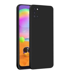 Soft Silicone Back Cover for Samsung Galaxy A31 - Black, anti-fingerprint, anti-scratch, durable silicone case