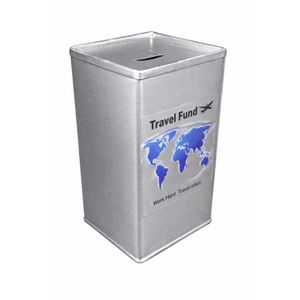 Craft Travel Fund Piggy Bank – Save for Diani, Maasai Mara & Holiday Trips  Travel Savings Tin Box  Vacation Money Bank