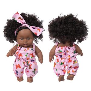 Cute African Baby Toy Doll / Girls Toy Doll With Sound - Realistic Toy with Braided Hair and Dress -30cm Tall
