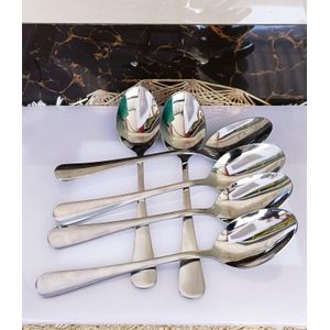 24 Pieces Heavy Gauge Stainless Steel Table Spoons Set – Durable Reusable Dining Cutlery