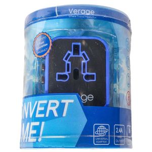 Verage  Universal Worlwide Adaptor Neon Blue VG-5507