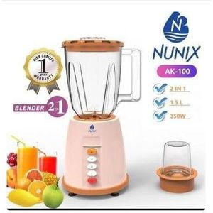 Nunix  2 In 1 Blender Ak 100 With Blender & Grinding Machine -1.5L – 350W