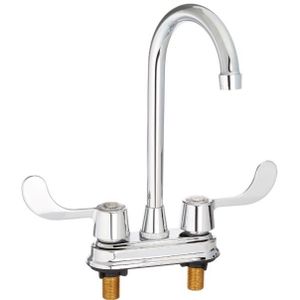 Elbow action Symmetrix 2-Handle Centerset Bar Faucet, Polished Chrome