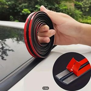 Universal Automotive Sealant Self-Adhesive Weatherstripping Windshield Window Edge Protector Noise Reduction Insulation - 19mm*5M