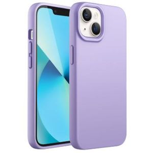 iPhone 13 Soft Silicone Back Cover Case, Protective Shockproof Ultra-Thin Anti-Scratch Anti-Fingerprint Phone Cover, Purple