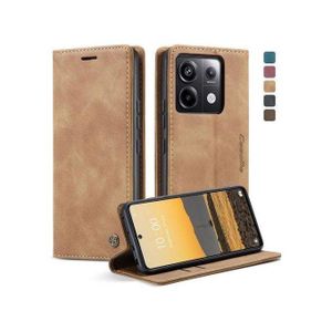Caseme For Xiaomi Redmi Note 13 Pro 4G Suede PU Leather Wallet Case Flip Folio Stand View Shock-proof Book Matte PU Cover With Card/Cash Slots Kickstand Magnetic Closure