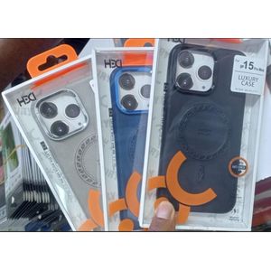 Apple Premium Magnetic Leather Case with MagSafe Compatibility, Luxury Slim Design, 360° Protection, and Shock-Absorbent TPU Interior for iPhone 16 - Blue