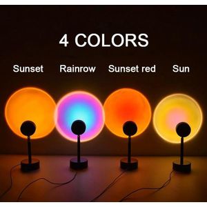 USB Sunset Lamp Projector LED Light with Adjustable Rotation for Indoor Decor