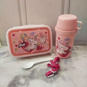 Unicorn Lunch Box Water Cup Set, 3 