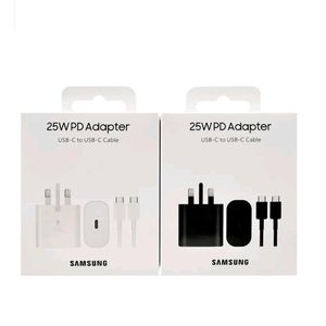 Samsung 25 Watts Super Fast Charger Adapter With Type C To C Output For Galaxy A06, A16, A26,A07, A17, A36, A56, A05, A05s, A14, A15, A23, A24, A25, A33, A34, A35, A53, A54, A55, A73, A74, A75, S21, S21 Ultra, S22, S22 Ultra