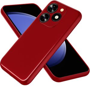 Soft Silicone Slim Fit Cover Anti-Scratch Shockproof Case for TECNO Spark 20 Pro - Maroon