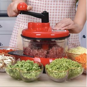 Advenza Manual Vegetable Grinder, Cassava Blender, Garlic Paste Blender, Multi-functional Plastic Food Processor – Suitable for Kitchen and Outdoor Use, Kitchen Cooking Stove Accessories, 3L Big Capacity, Battery-Free