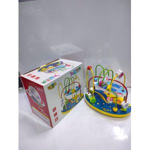 wooden bead maze roller coaster toy