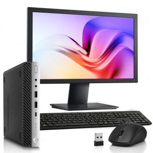 HP 600 / 800 G3 Core I5 6TH Gen 8GB 500GB 3.2GHz Mini PC Desktop + 19 Inch Monitor Keyboard, Mouse, Windows 11 Pro, Office 2021  (Refurbished)