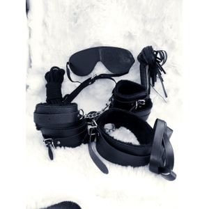 10pcs Pack Bondage Restraints BDSM Adult Sex Toys PU Leather Fetish Set Role Play Bed Game Handcuffs Mouth Ball Gag Foreplay Gift for Women Men Couples 