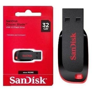 Sandisk Cruzer Blade 32GB USB Flash Drive - Black