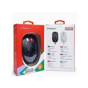 AD-M190 Wireless Mouse - Black, 1000 DPI, Lightweight, Ergonomic Design