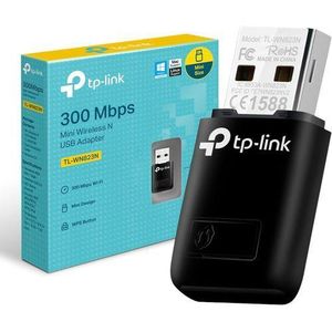 TP Link 300Mbps Mini Wireless N USB WiFi Adapter, ideal for smooth HD video, online gaming and voice streaming, USB 2.0, Supports Windows 10/8.1/8/7/XP, Mac OS, Linux(TL-WN823N)