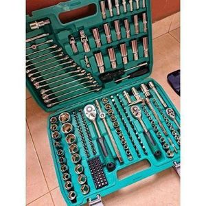 216pcs Chrome Socket Wrenches Mechanical Toolset