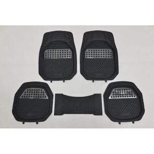 Silver 5pcs Waterproof Car Floor Mats 