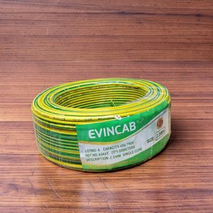 Evin Strong 2.5mm Yellow Green PVC Electrical Wire Single Core Flame Retardant Flexible Indoor Wiring Cable