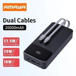 Amaya APW-13 Power Bank 20000mAh 22.5W Super Fast Charging With 2 Lines, Black