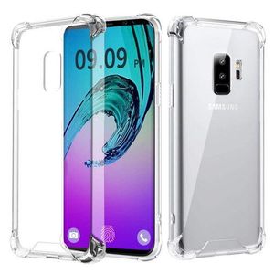 Non-Yellowing Transparent Hard Back PC+TPU Cover Case For Samsung Galaxy S9+ (Plus)