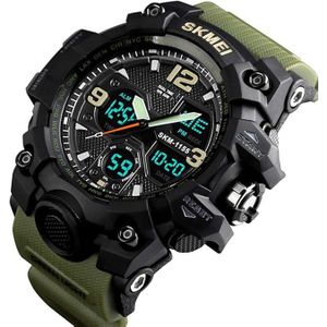 Skmei Sports Watches Men Quartz Analog LED Digital Water Resistance Depth : 5Bar Can Swim 