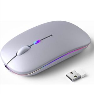 Silver RGB Ambient Light Bluetooth Mouse