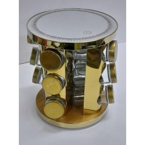 Revolving Spice Rack, Empty 12-Jars Rotating Spice Rack Organizer.