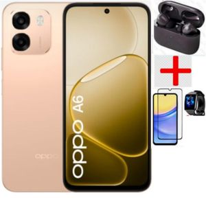 Oppo  A6 6.75'', 6GB+256GB Storage, 7000mAh Battery,Fast charging 50 MP Camera-2 YRS WARRANTY+EARPODS+PROTECTOR+WATCH
