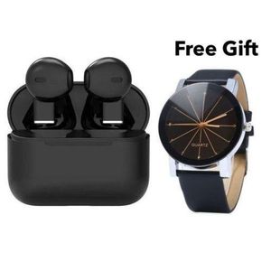 TWS Pro 5s Earphone Wireless Bluetooth 5.0 Headset Black + Watch
