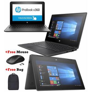 HP Refurbished ProBook X360 11e G5 4GB 192GB SSD Intel Celeron 2-in-1 11.6" Touchscreen Ultraslim Laptop Bag + Wireless Mouse (6 Months WRTY)