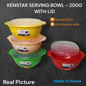 Kenstar Microwave Safe Serving Bowls With Lid 3 pcs