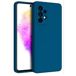 Soft Flexible Silicone Case for Samsung Galaxy A73 5G, Shockproof Anti-Scratch Slim TPU Protective Back Cover (Blue)
