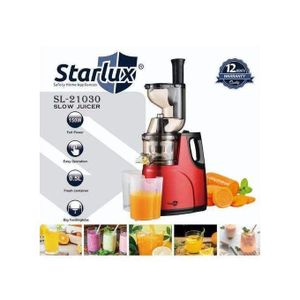 Starlux Cold Press Slow Juicer – Juice Extractor for Whole Fruits & Vegetables (150W) - RED
