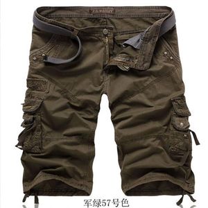 2016 New Mens Summer Army Cargo 3/4 Three Quarter Pants Cotton Multi  Pockets Military Tactical Camo Casual Men Jogger Short