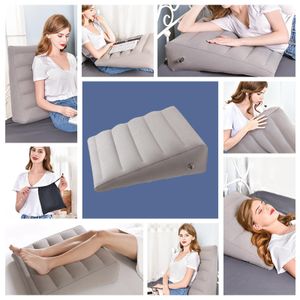 Inflatable Lumbar Pillow for Back, Triangle Wedge for Sleeping (17